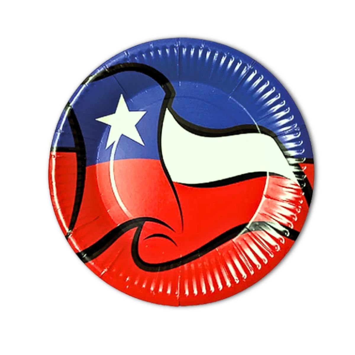 Platos Bandera Chilena 18cm Fiestas Patrias - Louicid