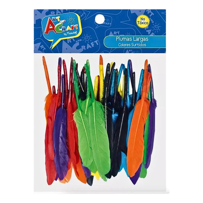 Plumas Decorativas Largas 50pcs Colores Surtidos - Louicid