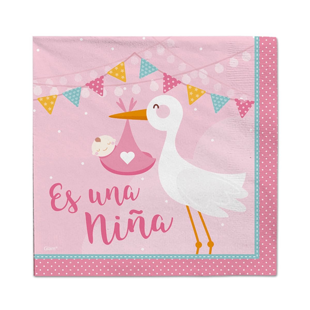 Servilletas Baby Shower Es Una Niña 12 Unidades - Louicid