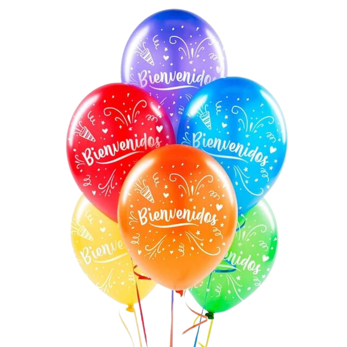 Set De 6 Globos De Colores Bienvenidos Para Decoración De Eventos - Louicid