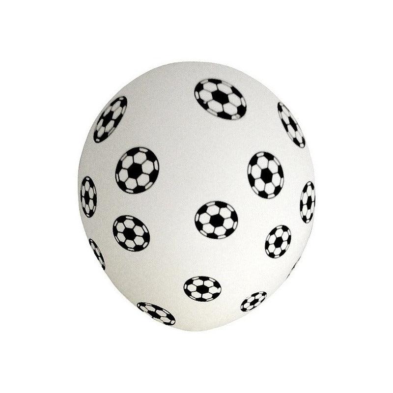 Set de 6 Globos Pelota de Fútbol 30 cm para Cumpleaños - Louicid
