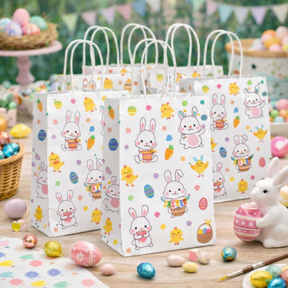 Bolsa Regalo Papel 21cm Huevitos Pascua 6pzas