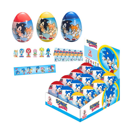 Pack 12 Huevos Sorpresa Sonic Figura 2d Stickers - Louicid