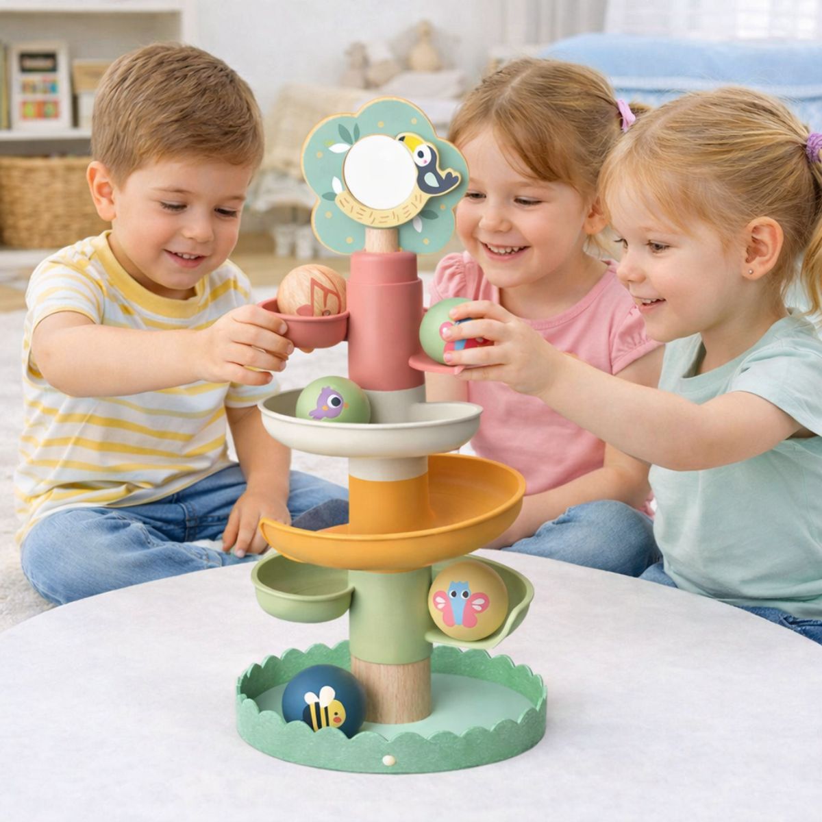 Torre Ball Drop de Madera Didáctica