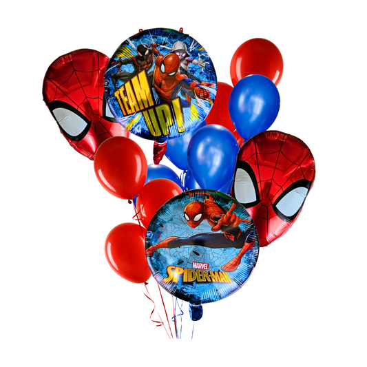Bouquet Globos Spiderman 12 Unidades