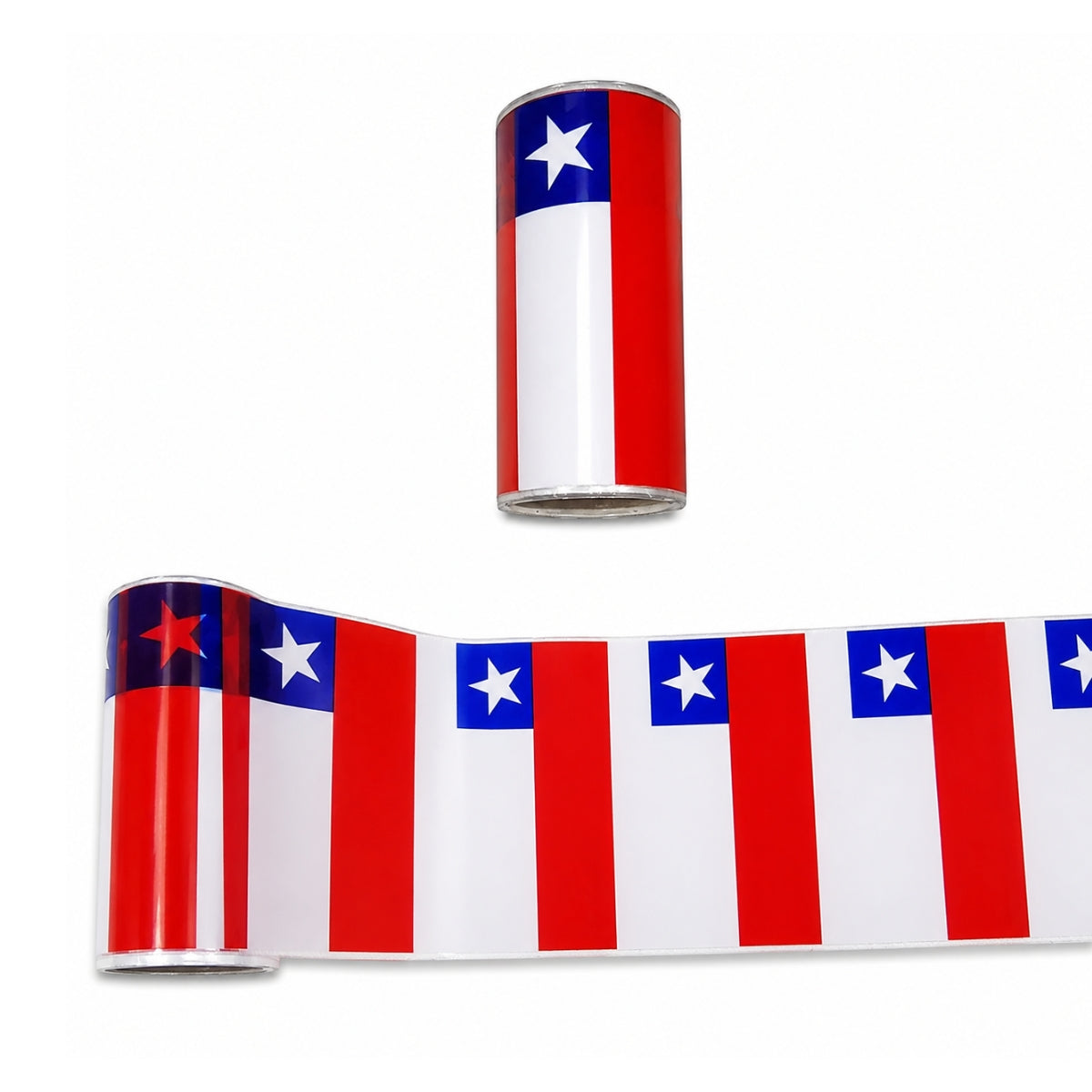 Rollo Bandera Chilena Plástico 50 Metros Fiestas Patrias  - Louicid
