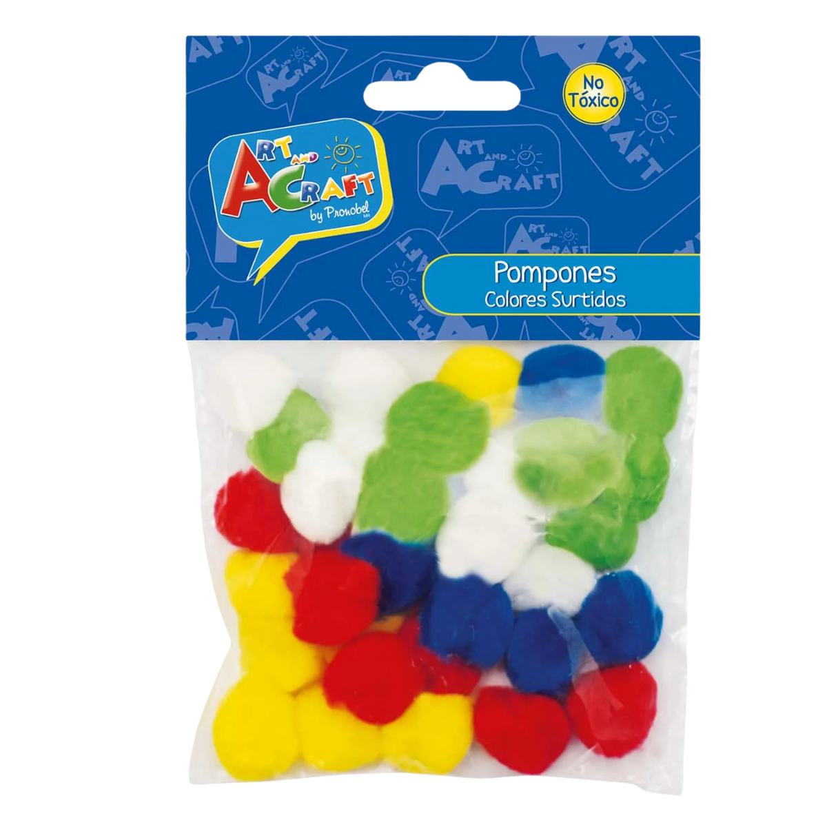 Set 36 Pompones de 25 mm Colores Surtidos Para Manualidades