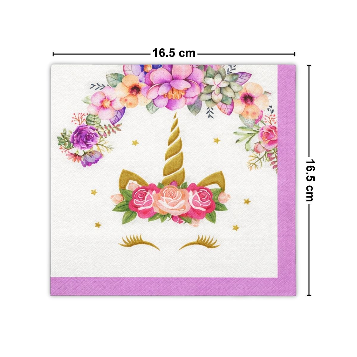 Servilletas Unicornio Flor 20pzas