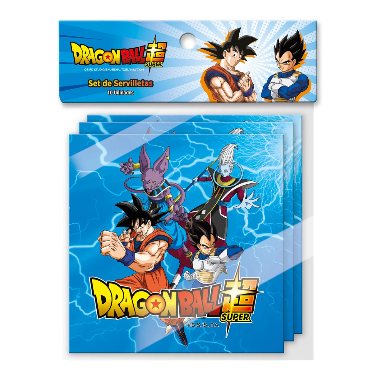 Set 10 Servilletas Dragon Ball Super Para Cumpleaños Infantil - Louicid