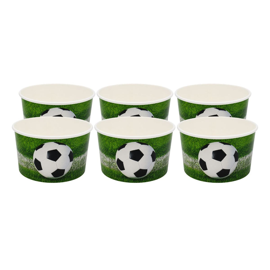 Potes Para Helado Fútbol 6 Unidades