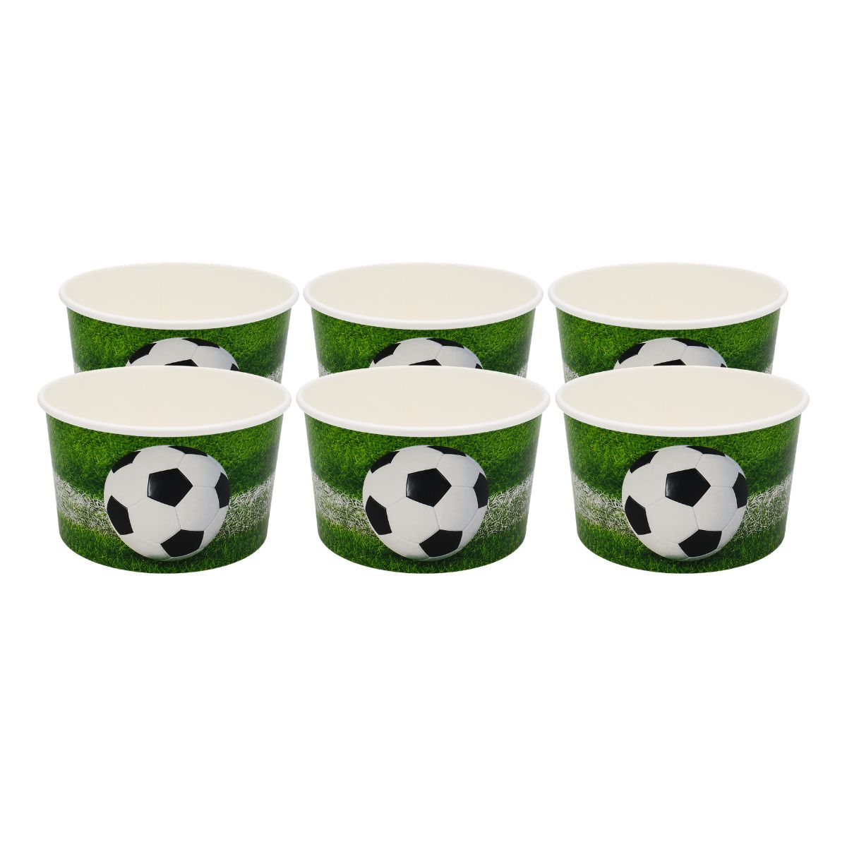 Potes Para Helado Fútbol 6 Unidades