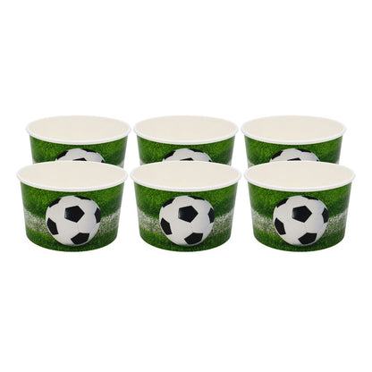Potes Para Helado Fútbol 6 Unidades