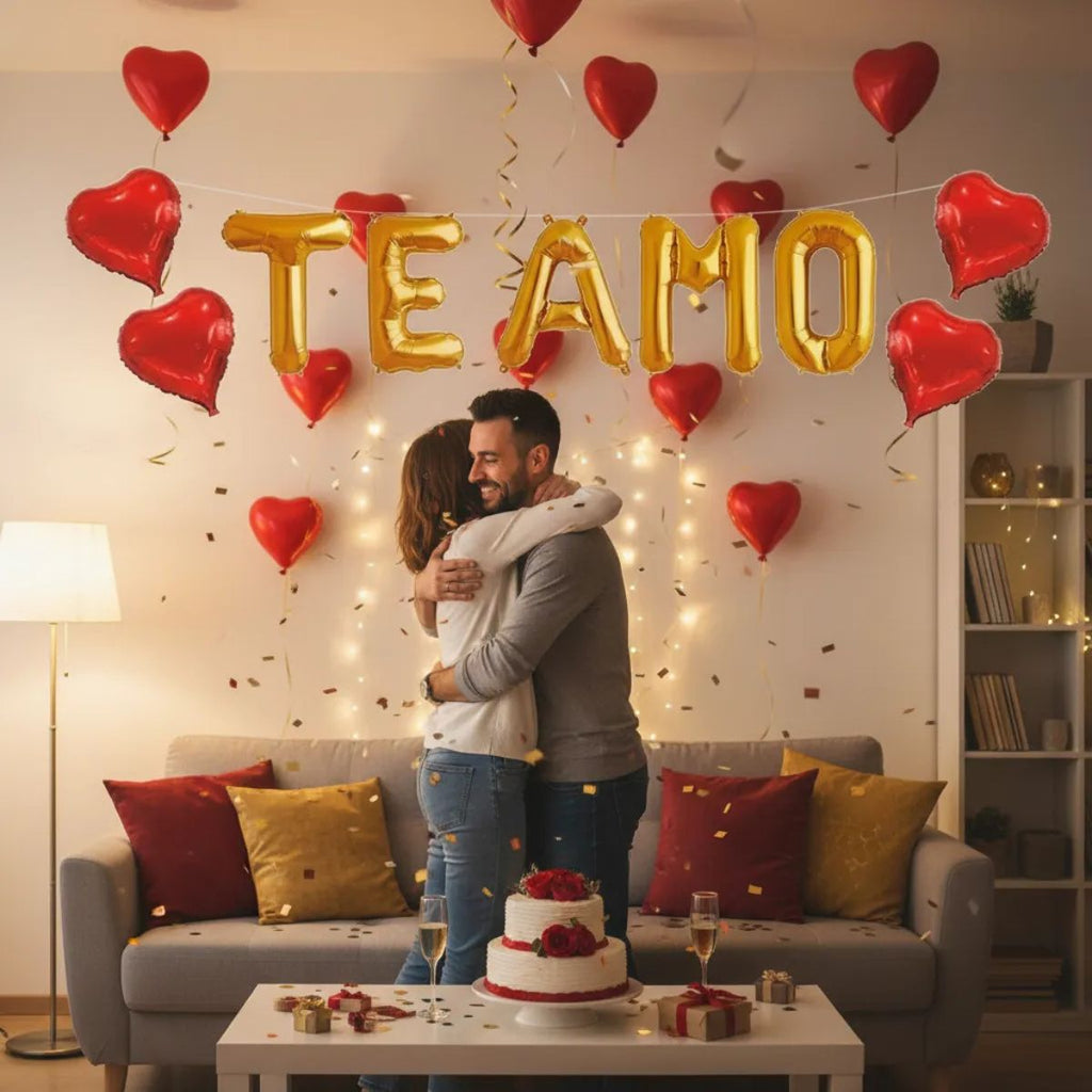 Globo Metalizado Te Amo 40cm