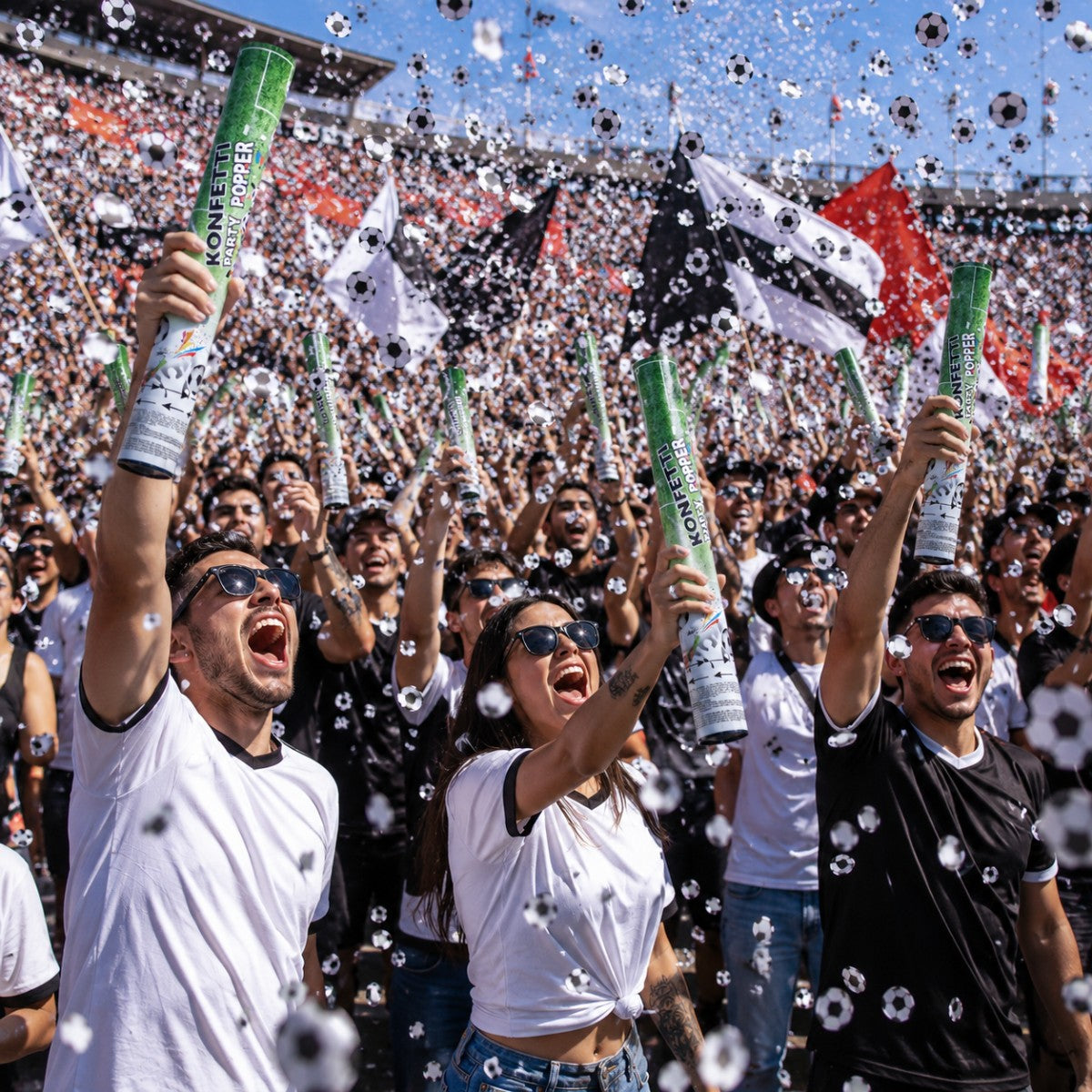 Cañón Lanza Confetti Fútbol 37cm