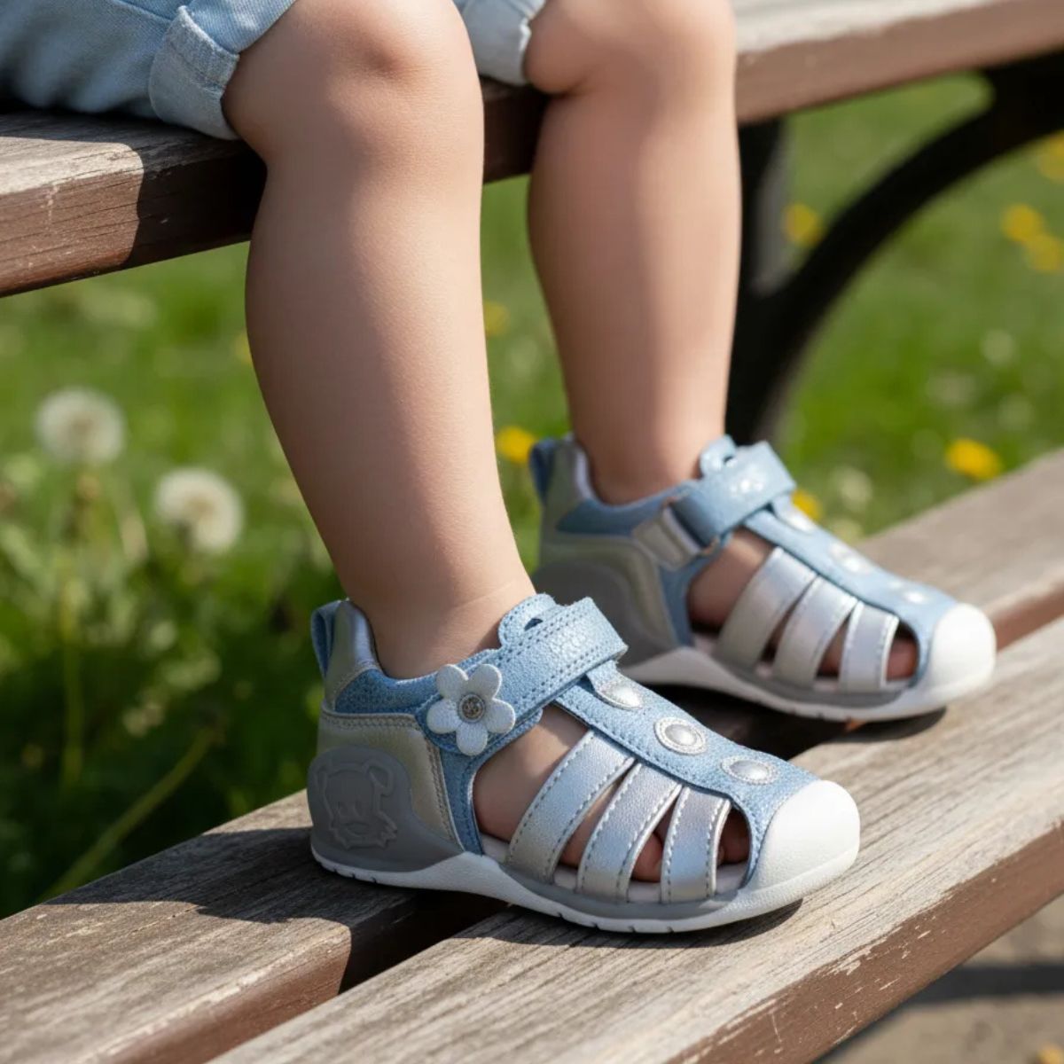 Sandalia Corazón Bebé Celeste