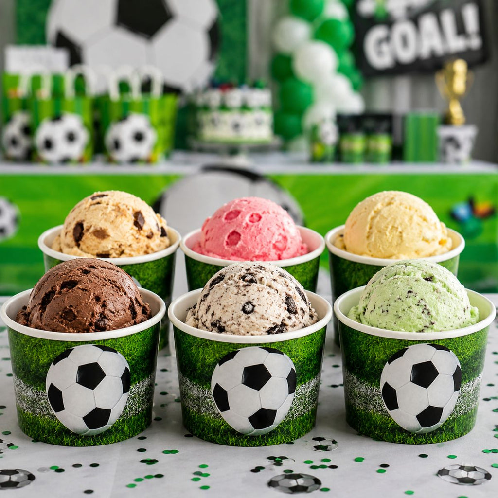 Potes Para Helado Fútbol 6 Unidades