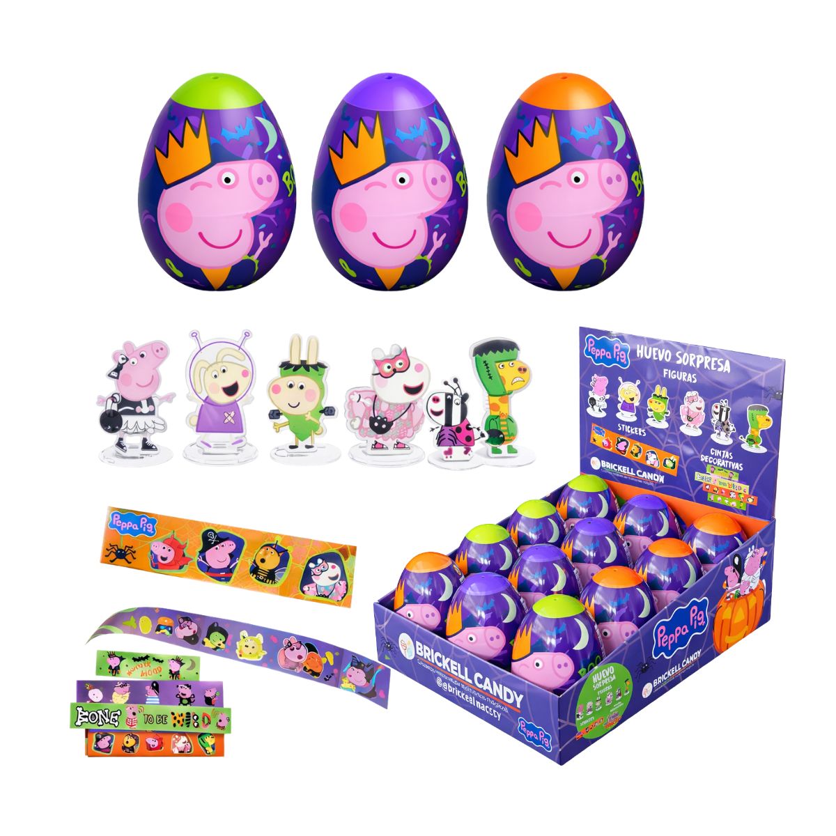 Pack 12 Huevos Sorpresa Peppa Pig Halloween