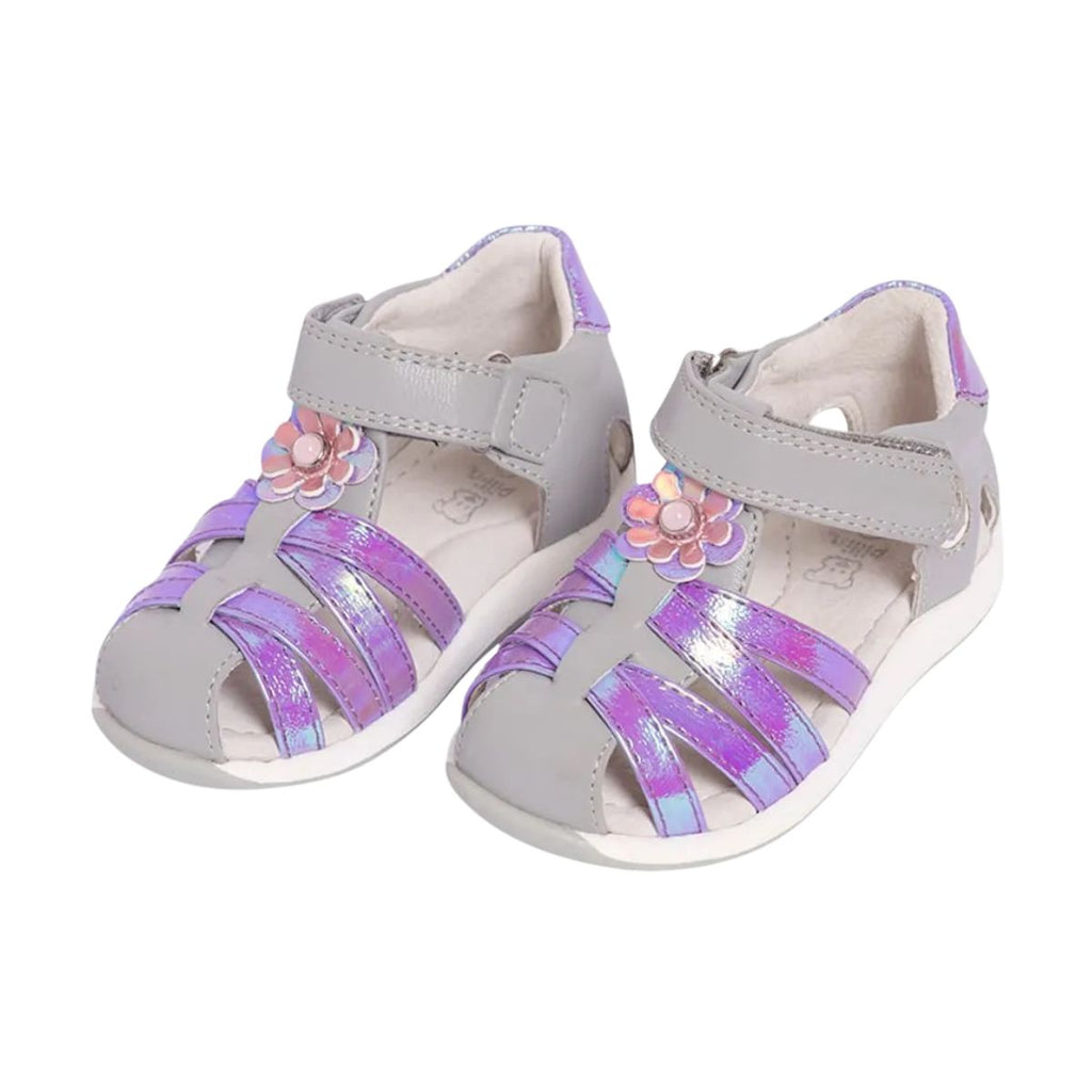 Sandalia Bebé Niña Gris Iridiscente - Louicid