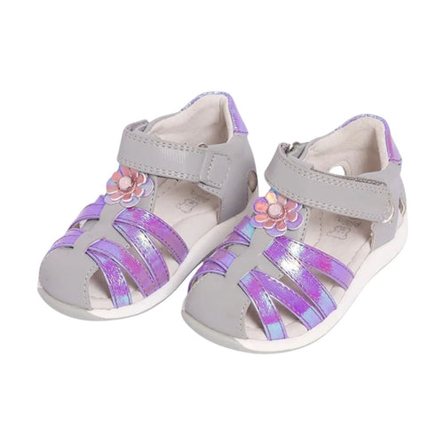 Sandalia Bebé Niña Gris Iridiscente - Louicid
