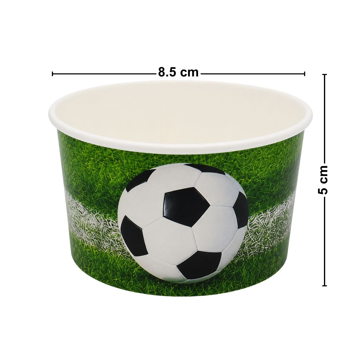 Potes Para Helado Fútbol 6 Unidades