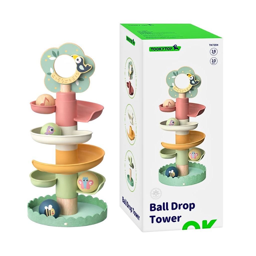Torre Tobogán Con Pelotas De Madera
