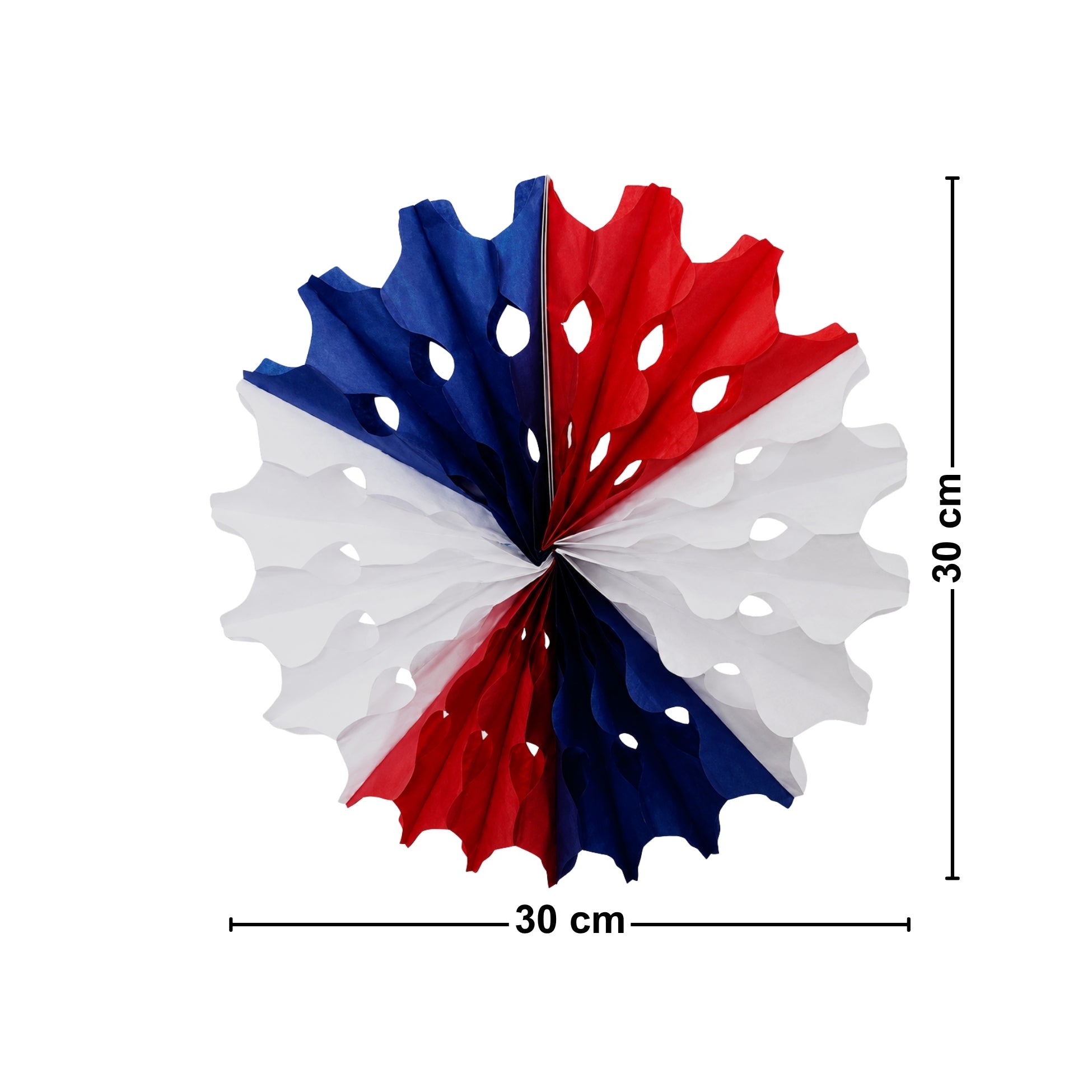 Abanico Tricolor 30cm Fiestas Patrias - Louicid