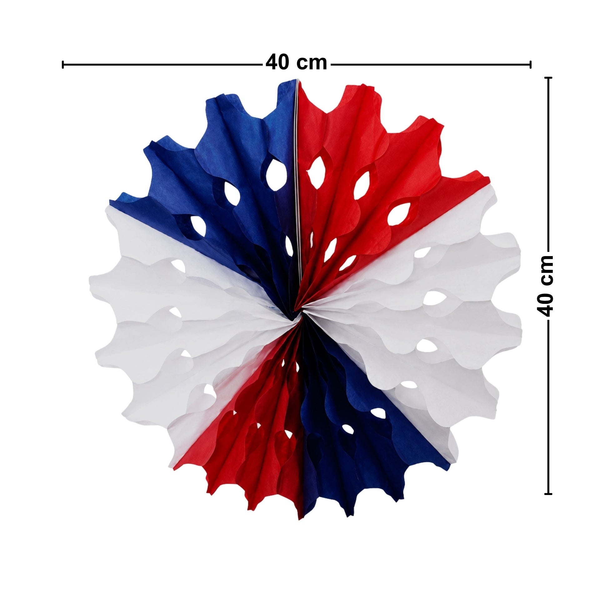 Abanico Tricolor 40cm Fiestas Patrias Medidas - Louicid