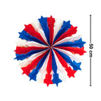 Abanico Tricolor Estrella 50cm Fiestas Patrias Medidas - Louicid