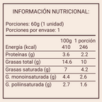 Alfajor con Dulce De Leche 3 Capas 60gr Información nutricional- Louicid