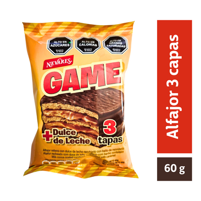 Alfajor con Dulce De Leche 3 Capas 60gr - Louicid