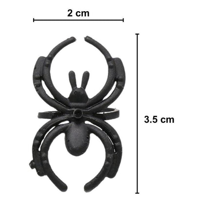 Set 24 Anillos Araña 3.5cm Accesorio Infantil Para Halloween Medidas - Louicid