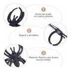 Set 24 Anillos Araña 3.5cm Accesorio Infantil Para Halloween - Louicid
