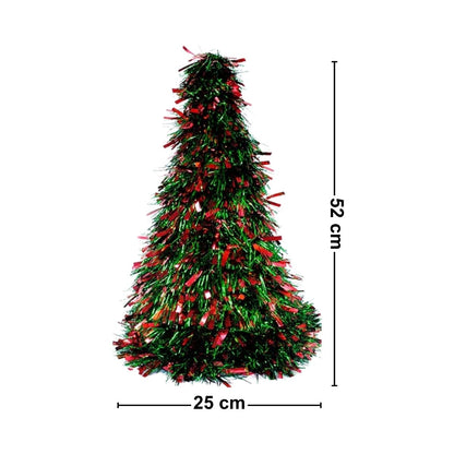 Árbol Navidad Verde Metalizado 52cm Medidas - Louicid