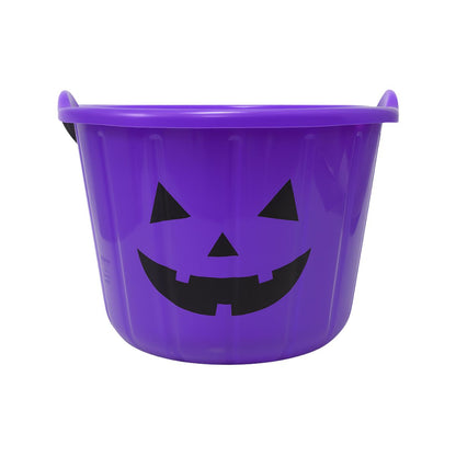 Balde Para Dulces Halloween Diseño Calabaza Morado - Louicid