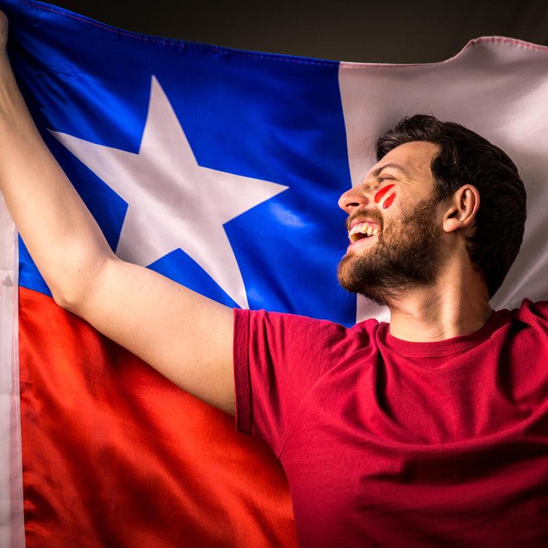Bandera Chilena 90x60cm Para Fiestas Patrias & Partidos - Louicid