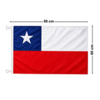 Bandera Chilena Bordada 90x60cm Medidas - Louicid