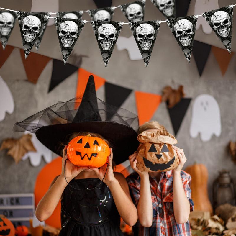 Banderines Calavera De 2.6 Metros Decoración Para Halloween - Louicid