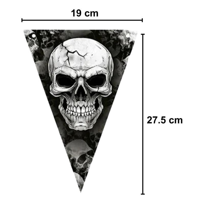 Banderines Calavera De 2.6 Metros Decoración Para Halloween - Louicid