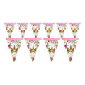 Guirnalda 10 Banderines Unicornio Flor Para Cumpleaños - Louicid