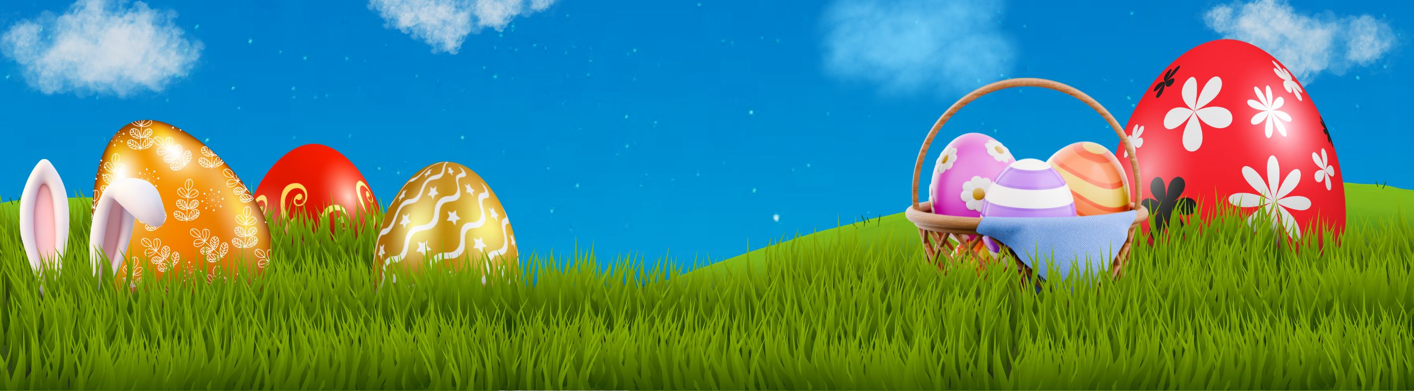 Banner Pascua de resurrección Huevo de Pascua - Louicid