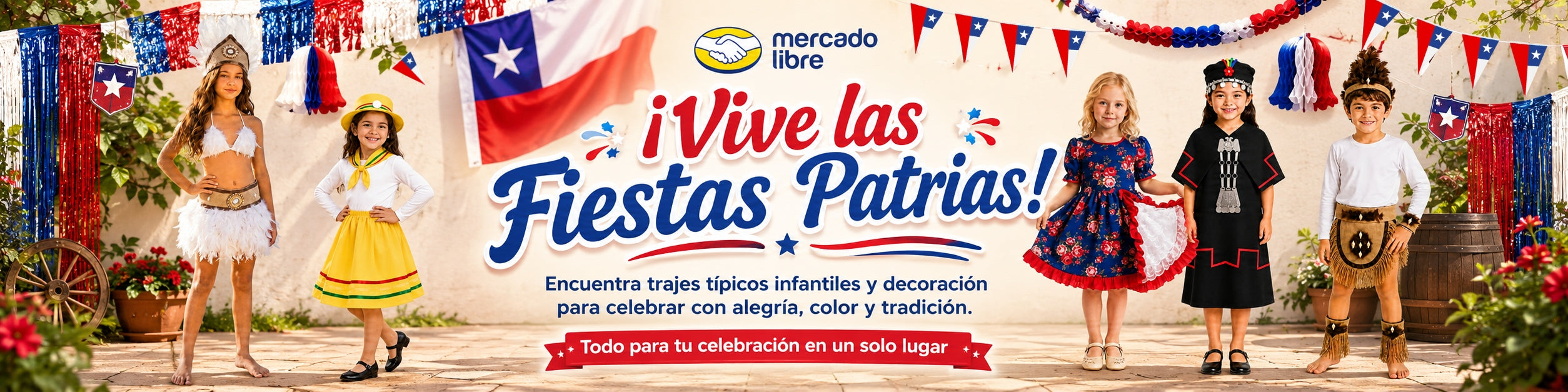 Banner Vive las Fiestas Patrias Chile Escritorio - Louicid