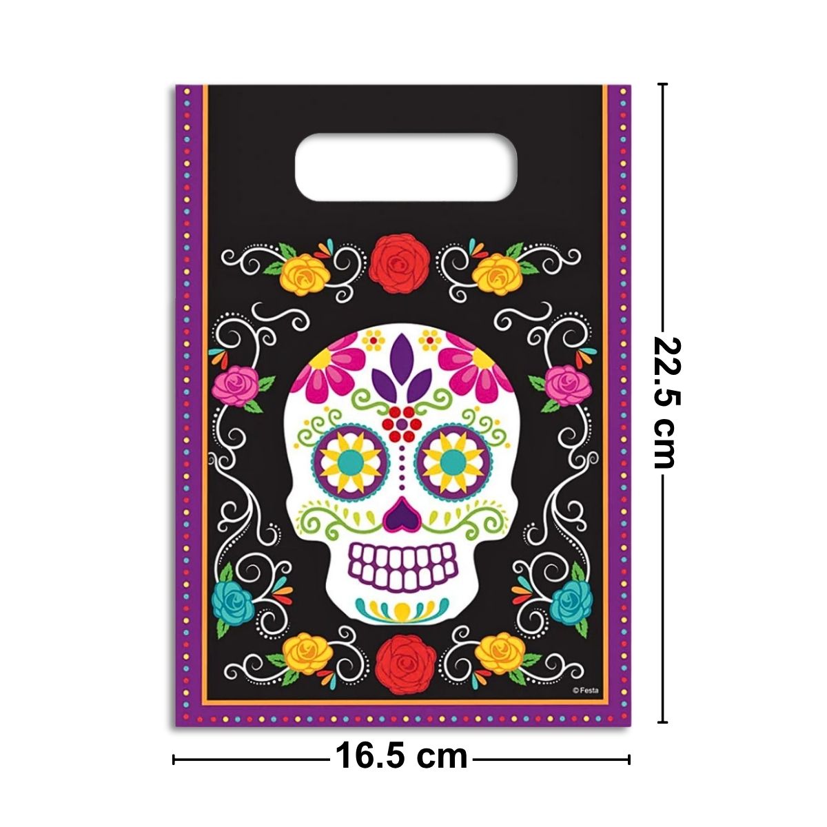 Bolsa Catrina Para Dulces Halloween Medidas - Louicid