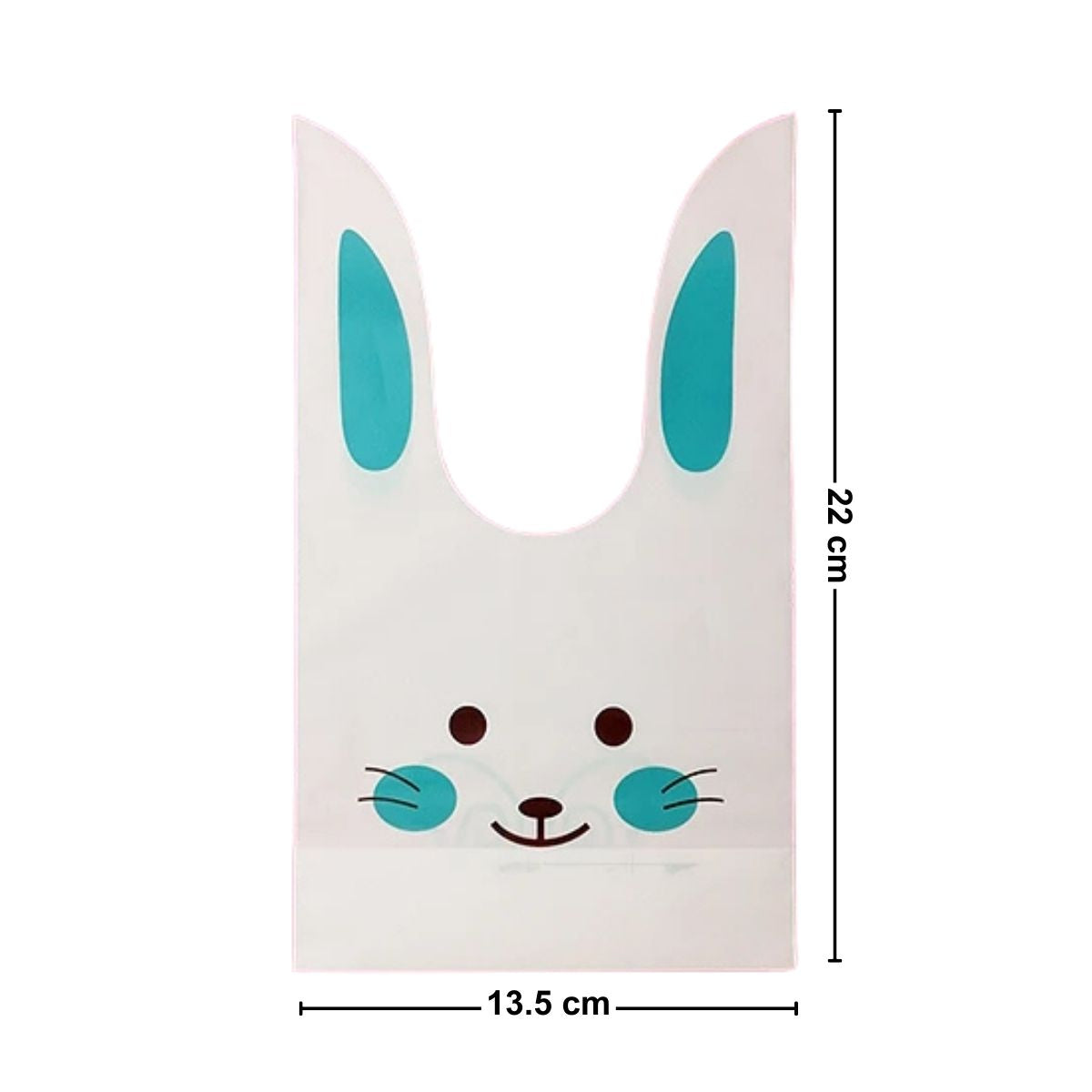 Bolsa Conejito Pascua 22cm Celeste 12pzas Medida - Louicid