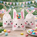 Bolsa Conejito Pascua Resurreción 22cm Rosado 12pzas - Louicid