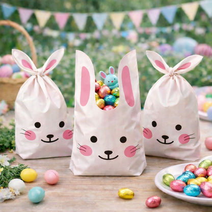 Bolsa Conejito Pascua Resurreción 22cm Rosado 12pzas - Louicid