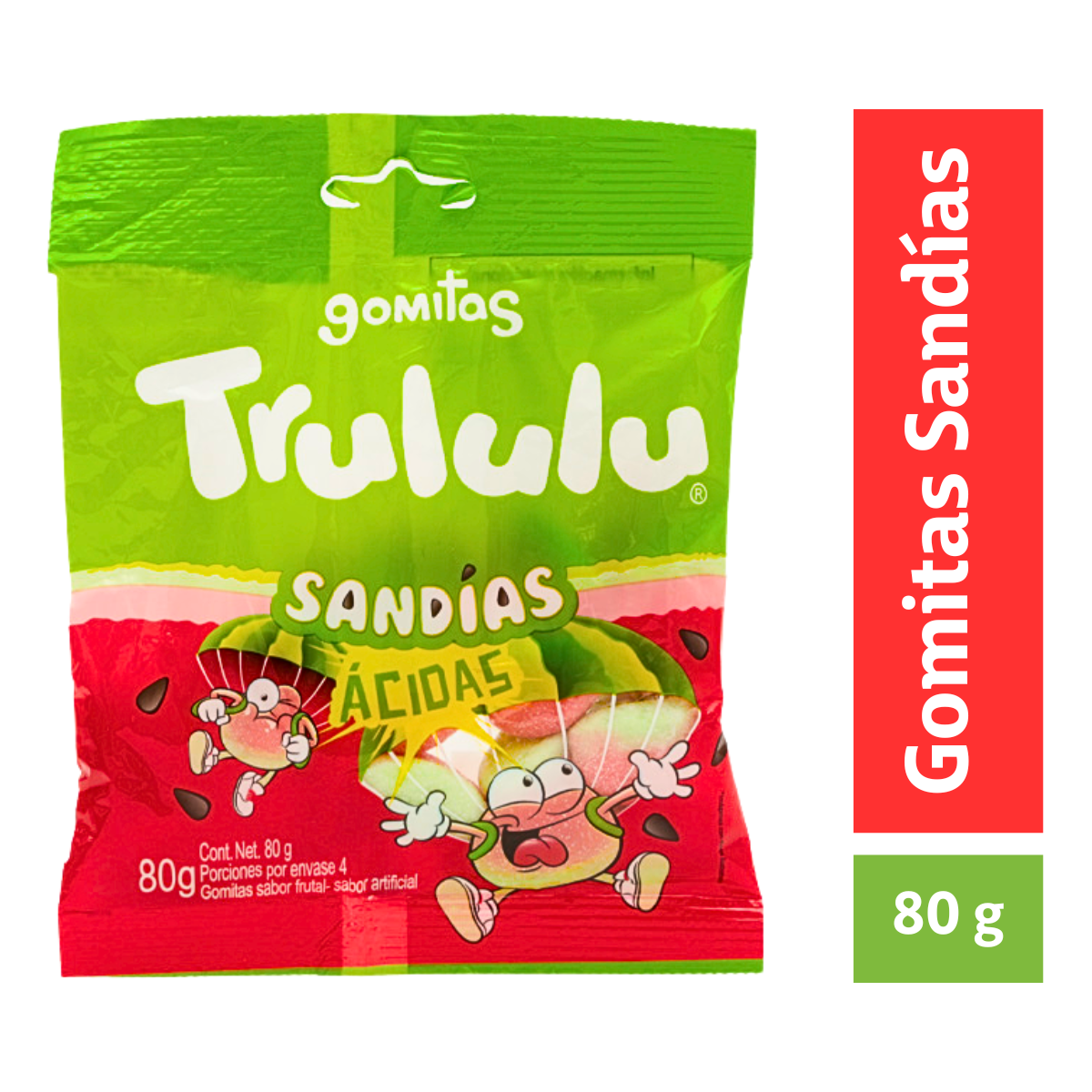 Gomitas Trululu Sandías Ácidas 80gr - Louicid