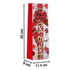 Bolsa De Regalo Para Botella Diseño Navidad Rojo Brillos - Louicid