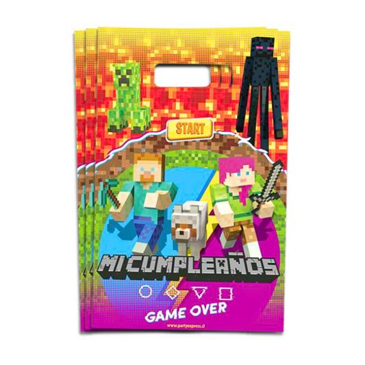 Bolsas Para Dulces Minecraft 6uds Mi Cumpleaños - Louicid