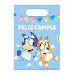 Set 6 Bolsas Bluey Para Dulces Sorpresa Feliz Cumple - Louicid