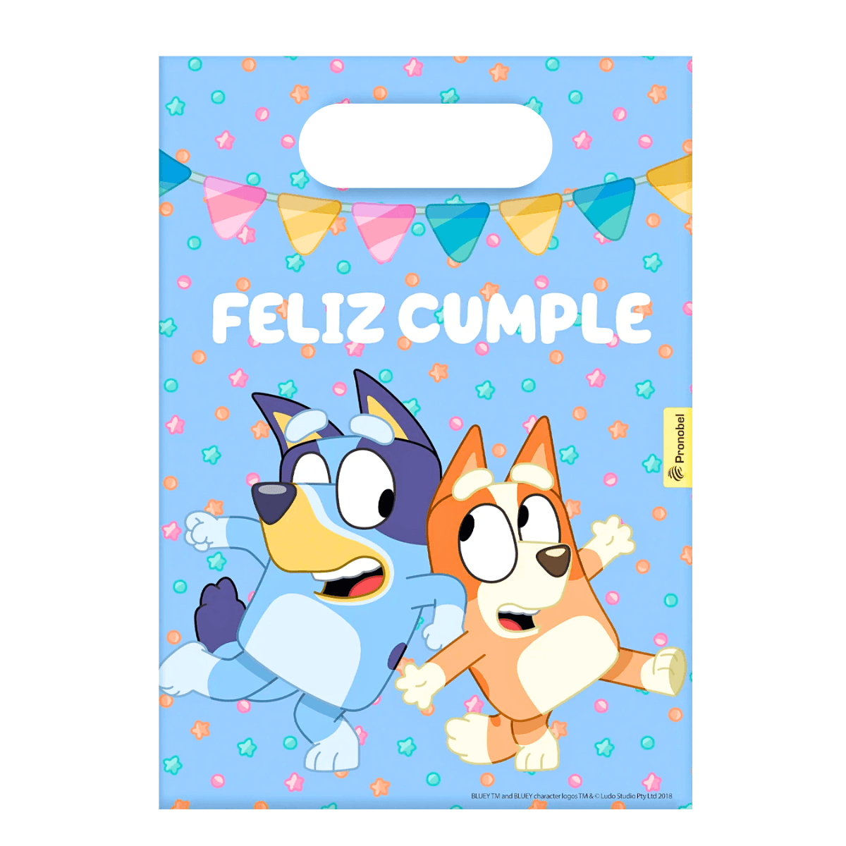 Set 6 Bolsas Bluey Para Dulces Sorpresa Feliz Cumple - Louicid